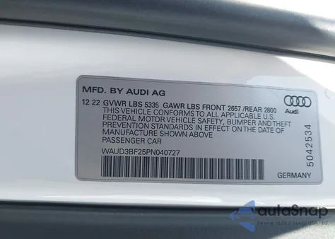 2023 Audi A6 Premium 45 Tfsi Quattro S Tronic from USA, damaged, VIN WAUD3BF25PN040727